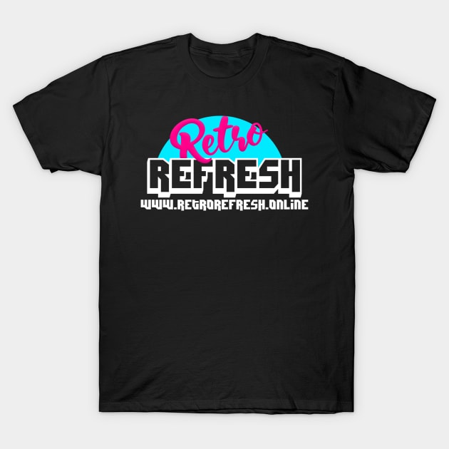 Classic Retro Refresh Logo (for dark tee) T-Shirt by Retro Refresh